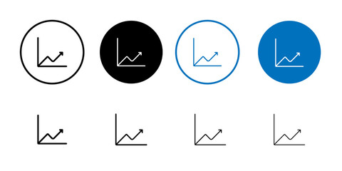 Poster - Growth Chart icon Outline vector for web ui