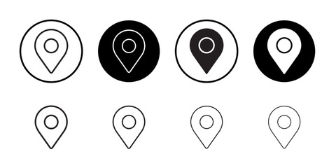 Poster - Location pin icon Outline vector for web ui