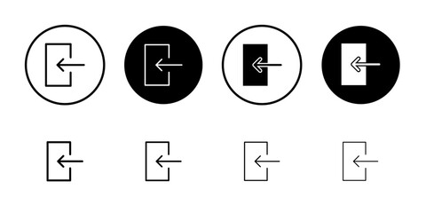 Poster - Login icon Outline vector for web ui