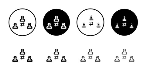 Poster - Mediator icon Outline vector for web ui