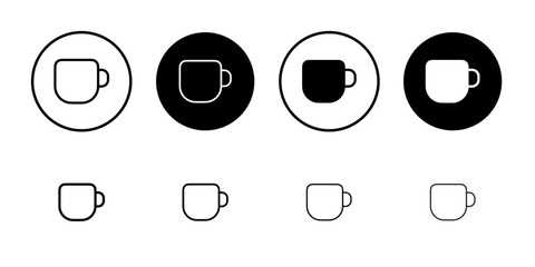 Poster - Mug icon Outline vector for web ui
