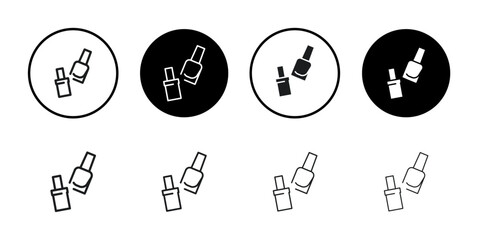 Poster - Nail polish icon Outline vector for web ui