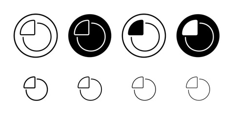 Poster - Pie Chart Icon Outline vector for web ui