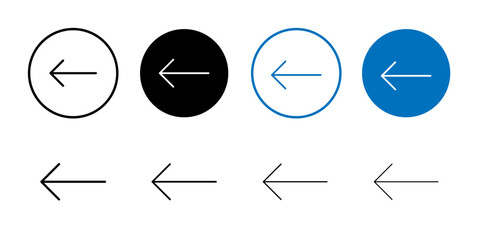Poster - Previous icon Outline vector for web ui