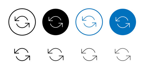 Poster - Refresh icon Outline vector for web ui