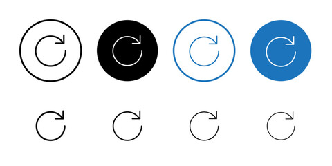 Poster - Reload button icon Outline vector for web ui
