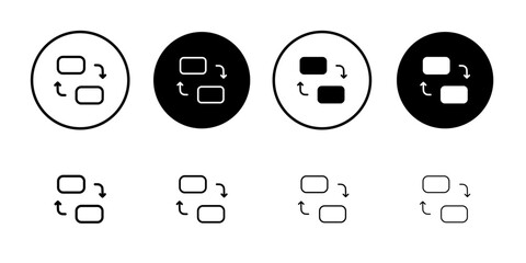 Poster - Replace icon Outline vector for web ui