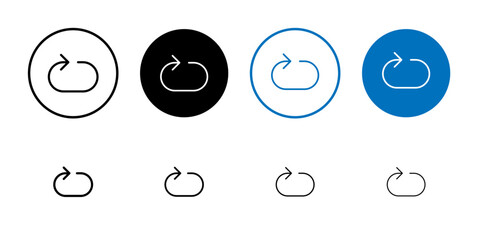 Poster - Repeat icon Outline vector for web ui