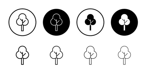 Aufkleber - Tree icon Outline vector for web ui