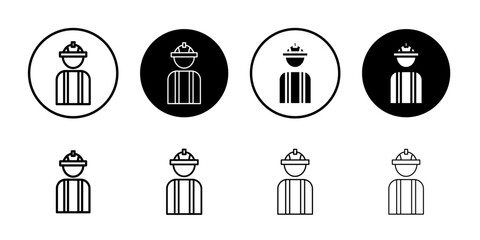 Aufkleber - Worker icon Outline vector for web ui