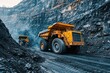 © SY - Large mining truck in a coal mine. Illustrates the scale of the operation and the use of heavy machinery.
