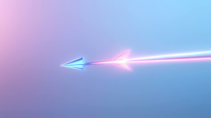Aufkleber - vibrant arrow striking target, emitting rays of light in colorful gradient. dynamic motion conveys energy and focus, creating visually striking effect