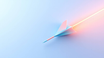 Aufkleber - vibrant arrow striking target, radiating rays of light, symbolizes focus and determination. sleek design and soft colors evoke sense of creativity and inspiration
