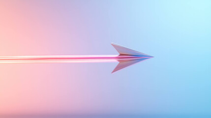 Aufkleber - dynamic arrow in motion symbolizes precision and focus, aimed at target against soft gradient background. image conveys sense of determination and direction