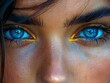 © Infinity - Close-up of a Woman's Eyes with Golden Glitter Makeup