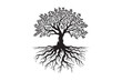 © Madhusudan - Tree Roots Silhouette Vector Illustration – Perfect for T-Shirt, Hoodie, and Home Decor Designs