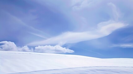 Blue Sky White Ground Background - a serene and beautiful visual. The combination of blue sky and white ground creates a peaceful and charming scene