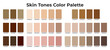 © Design Spread - Skintones Color Palette Set with Hex Code Vector