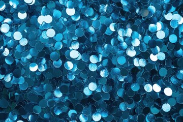 Poster - Abstract blue background featuring shiny round sequins