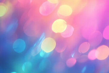 Poster - Calm colorful bokeh animation background showcasing gentle, obscured circles with a serene flow; perfect for text display or product integration with a fluid motion aesthetic