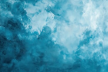 Poster - Artistic textured background in light blue and cyan shades