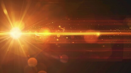 Sticker - Light Leak, Optical lens flare, Studio Flare, flash lights, natural lighting lamp rays effect, Light Horizon, Light pulses and glow, beautiful light leak on dark background with Real lens flare.