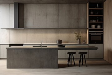 Wall Mural - Kitchen furniture table architecture.  Image by rawpixel.