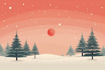 Canvas Print - Christmas astronomy winter nature.