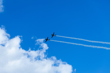 retro airplanes air show