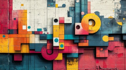 Wall Mural - Abstract Geometric Art