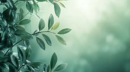 Poster - Serene Green Leafy Background