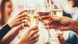 © PowerforUs - Cheers  Friends Toasting with Champagne and Wine