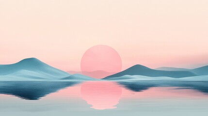 Canvas Print - Serene Abstract Landscape at Sunset