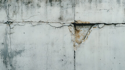 Textured Concrete Wall with Cracks and Weathering Patterns Captured in Detail