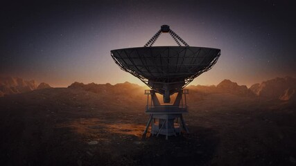 Wall Mural - radio telescope dish antenna for telecomunication and cosmic research.