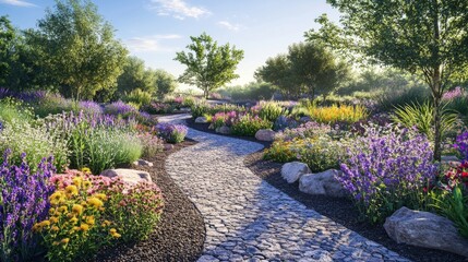 Poster - Scenic Summer Garden Path