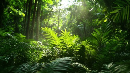 Wall Mural - Lush Tropical Jungle Foliage