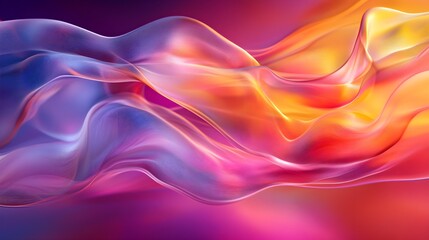 Poster - Abstract Colorful Wavy Lines Background
