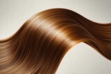 Elegant side view of shiny, keratin-treated long hair displaying smooth strands and vibrant color