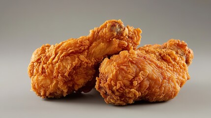 Fried Chicken food photography on a gray and white background