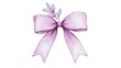 © ADD PHOTO - Elegant Pink Ribbon with Floral Accent Illustration