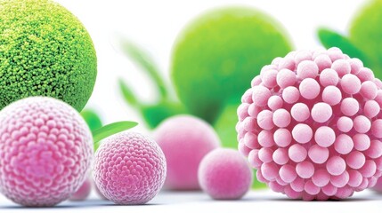 Poster - colorful microorganisms in abstract environment