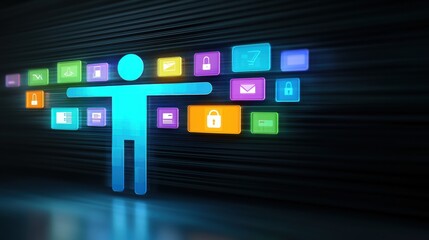 Poster - Digital Security and Technology Concept Illustration