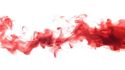 Wall Mural - realistic red smoke isolated on white background