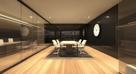 Wall Mural - An office building located in a new residential area. 3D rendering.