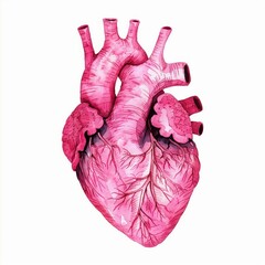 Wall Mural - Heart organ illustration cardiovascular healthcare.