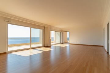 Poster - From the veranda, you can see the rooms of the beautiful new apartment
