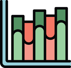 Poster - This colorful bar graph is representing market trends and data analysis
