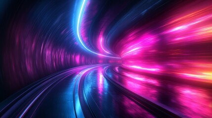Wall Mural - An abstract holiday background with blurred rays and sparkles. Digital fractal art. 3D rendering.