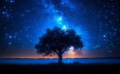 Wall Mural - thailand background with the milky way galaxy and stars